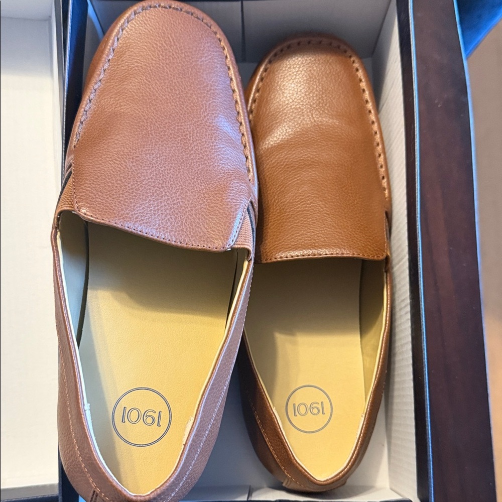 1901 Brown Kids Slip-On Loafers